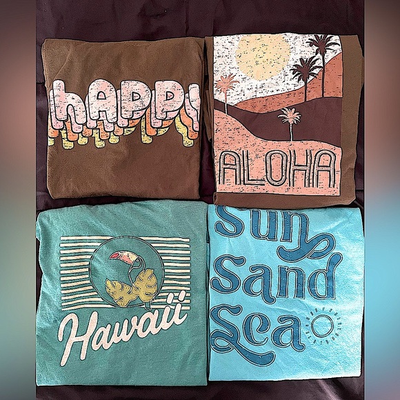 Sonoma Graphic Short Sleeve Graphic Tees, Bundle of 4 Women’s Size Large - Picture 2 of 11